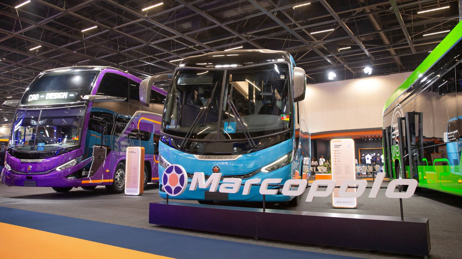 Marcopolo leva 33 ônibus e novas tecnologias à Lat.Bus 2026