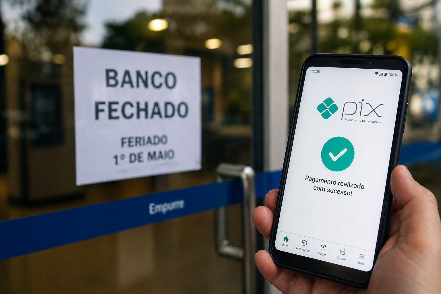Bancos fecham no feriado de 1º de maio; Pix segue operando normalmente